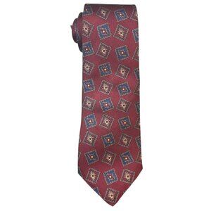 ☆ Robert Talbott Men's Tie Geometric Texture 100% Silk Hand Sewn USA